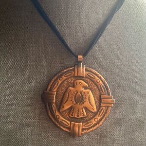 Vintage Thunderbird Copper Pendant
